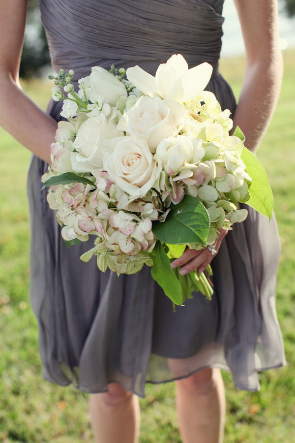 Beautiful light pink and ivory flower bouquet at wedding - Wedding Photo by Whitebox Weddings